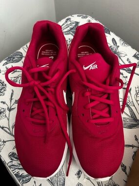 Nike Pink Mesh Low-Top Sneakers with White Swoosh